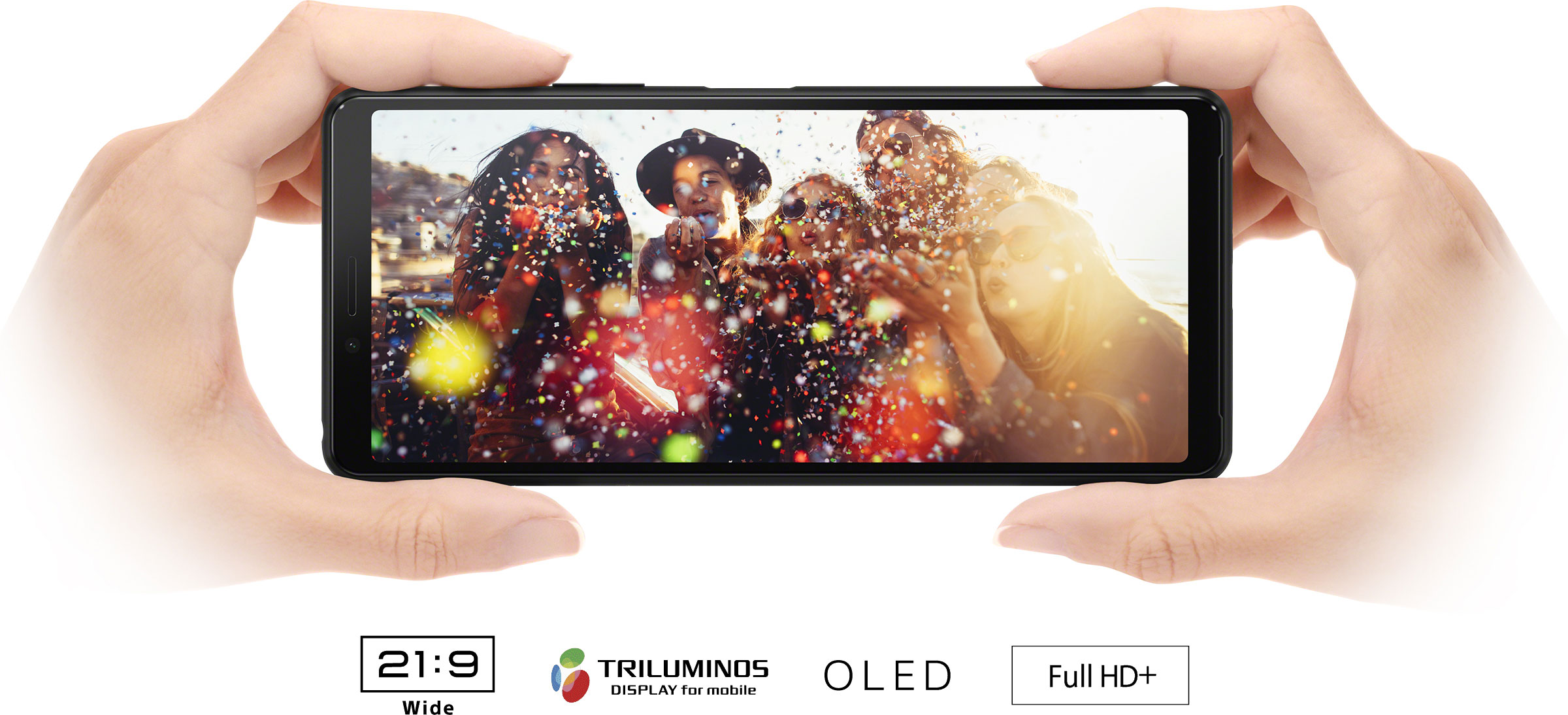 21:9 Wide、TRILUMINOS DISPLAY for mobile、OLED、Full HD+