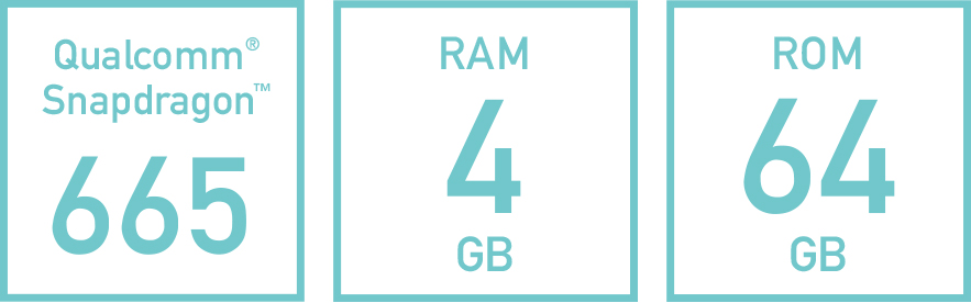 Qualcomm® Snapdragon™665 RAM 4GB/ROM 64GB